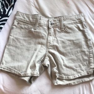 Khaki jean shorts